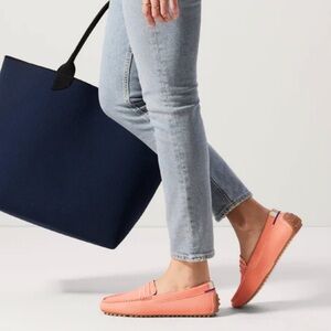 Rothy’s driver loafers in peach